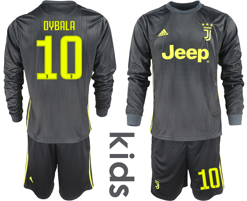 2018_2019 Club Juventus away long sleeves Youth #10 soccer jerseys->youth soccer jersey->Youth Jersey